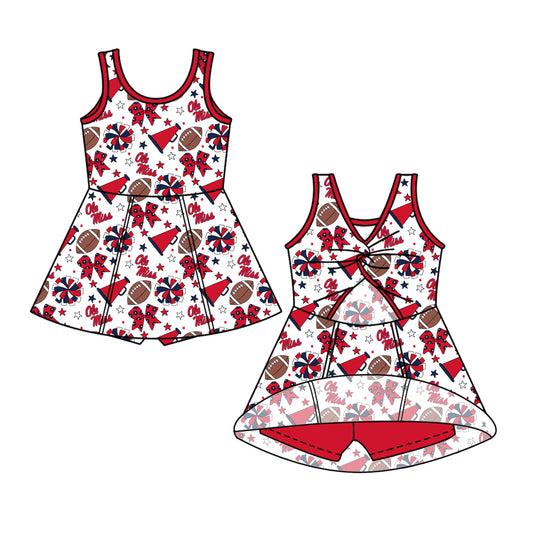Custom moq 5 mix size milk silk summer teams Baby Girls Red  Bows Shorts Knee-Length Dress Yoga Active Clothing