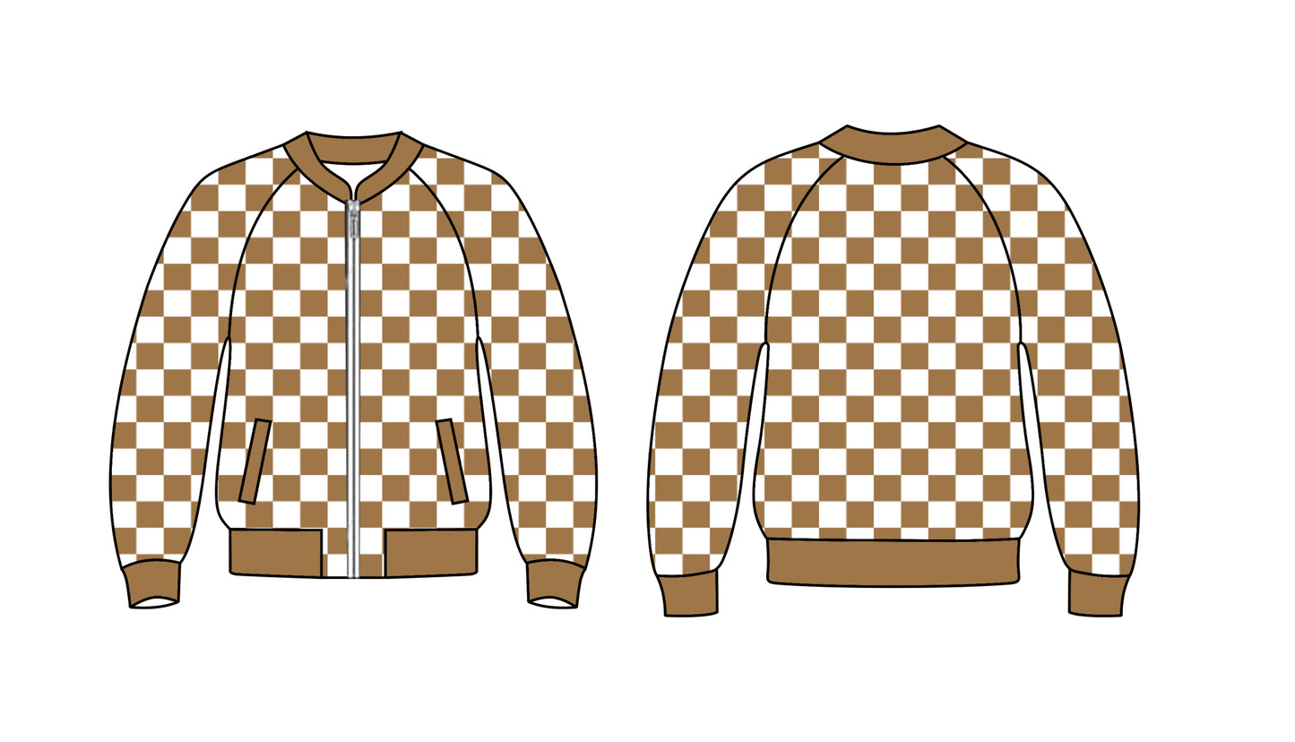 9.7 custom each style moq 5 eta 4-6week baby boys clothes khaki and white plaid zipper long sleeve top