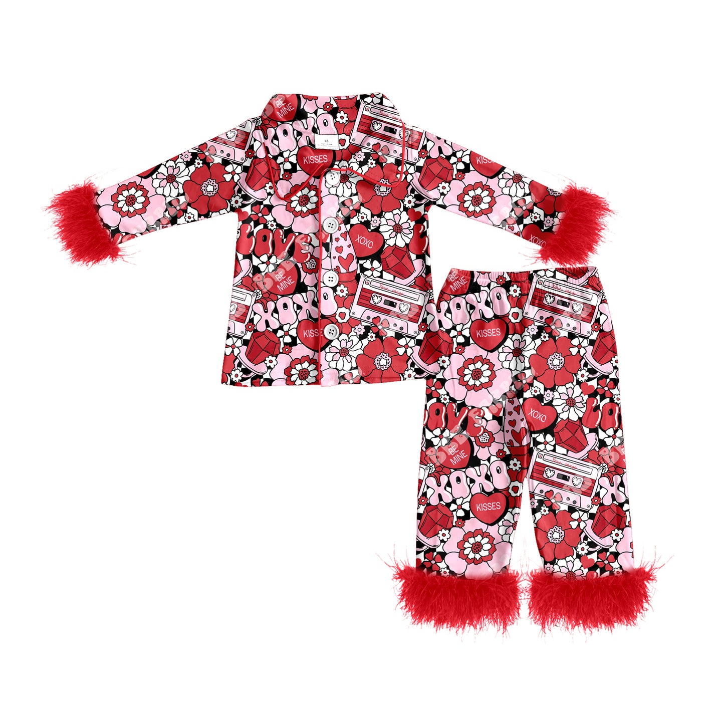 25.11.29 custom each style moq 5 eta 6-8week Sibling Sisters love plush baby girl clothes long sleeve pants sets