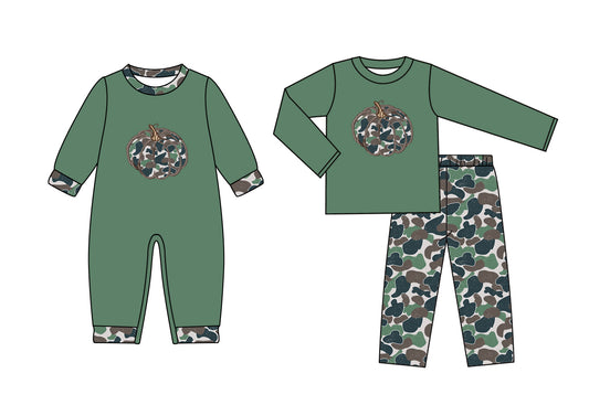 25.7.24 custom each style moq 5eta 4-6week Sibling Sister camouflage baby boy long sleeve pants sets and rompers match family design