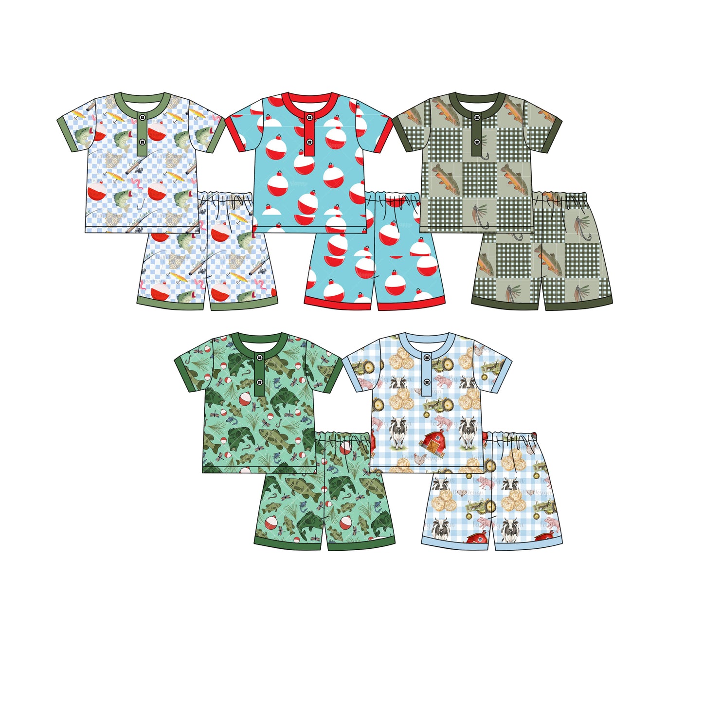 25.12.27 custom each style moq 5 eta 6-8week Sibling Sisters baby boy clothes short sleeve shorts sets 5 match family design