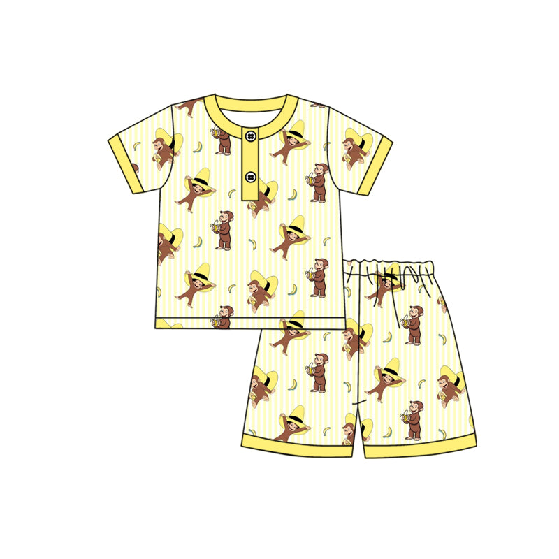 Custom summer baby girls clothes short sleeve shorts sets romper