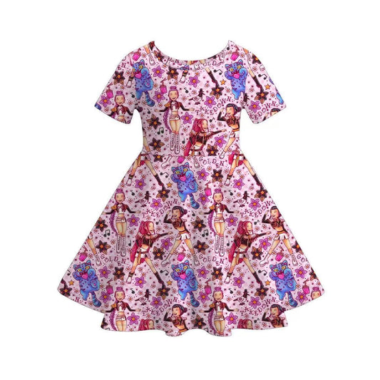 Custom moq 5 each style eta 6-7weeks baby girl clothes short sleeve dress