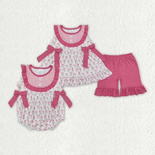 Baby Girl clothes bow Shirt Shorts Summer Rompers Outfits Romper Clothes Sets