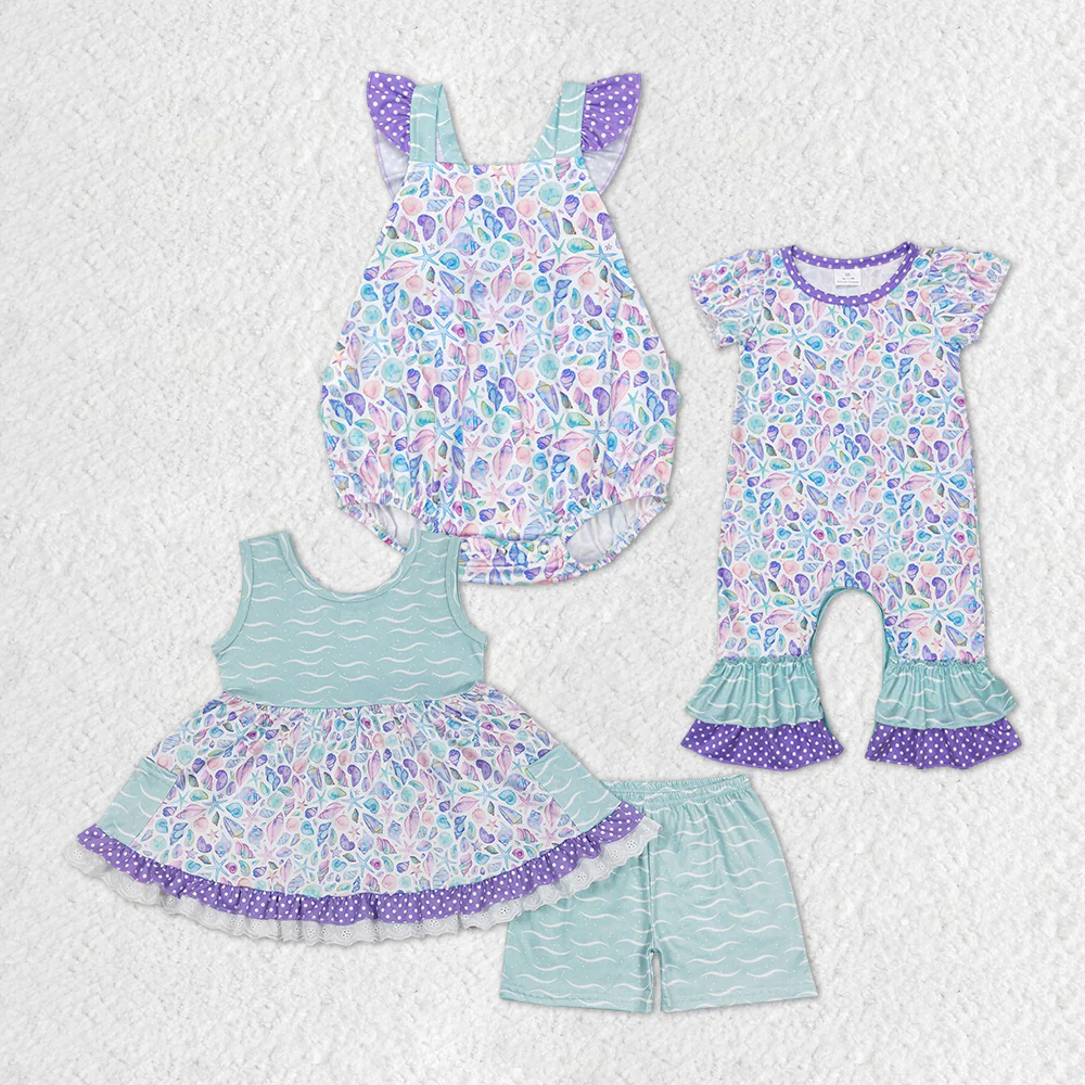 RTS baby girls clothes Short Sleeve rompers set