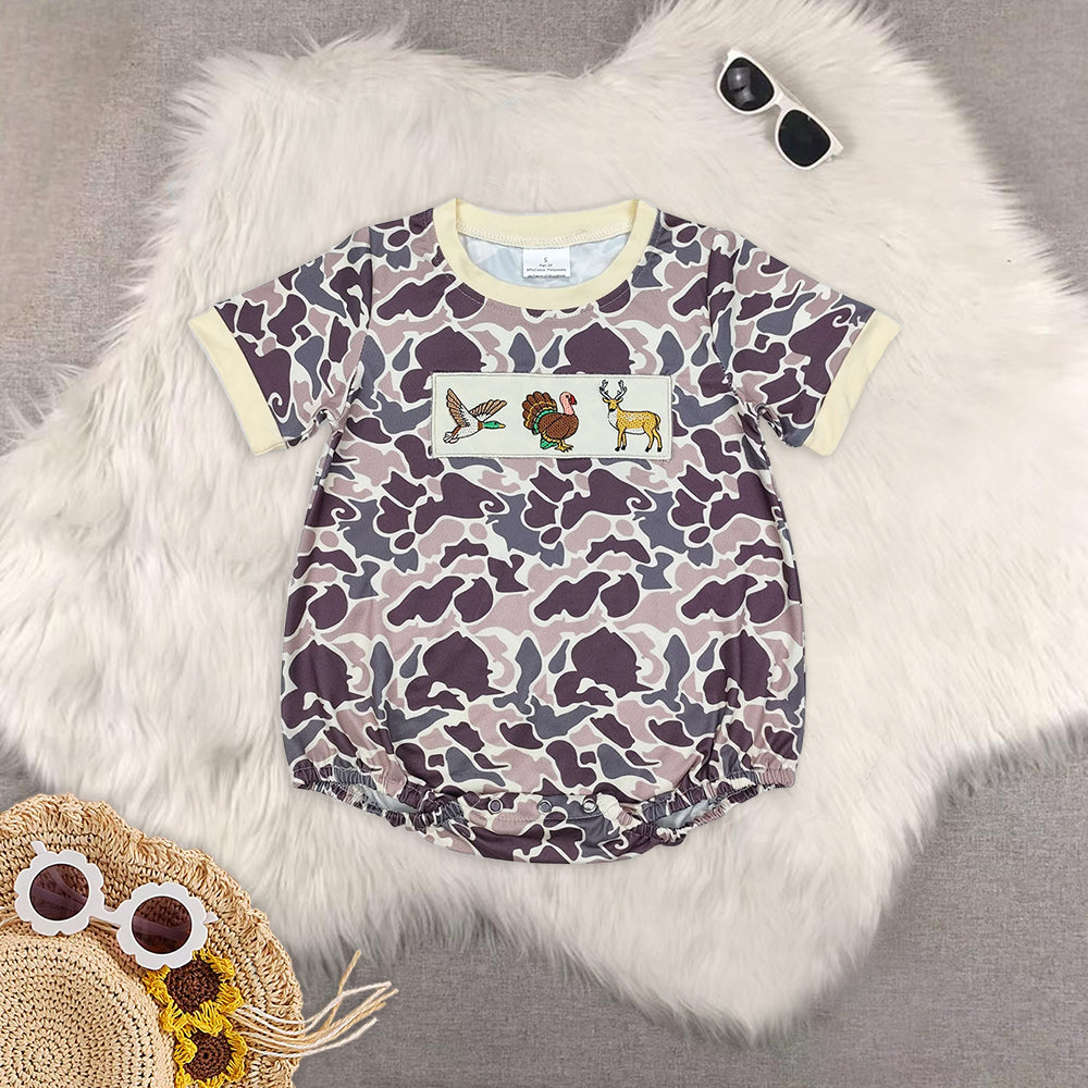 RTS NO MOQ baby Girls Clothes thanksgiving day turkey short sleeve shorts Sets and dress romper