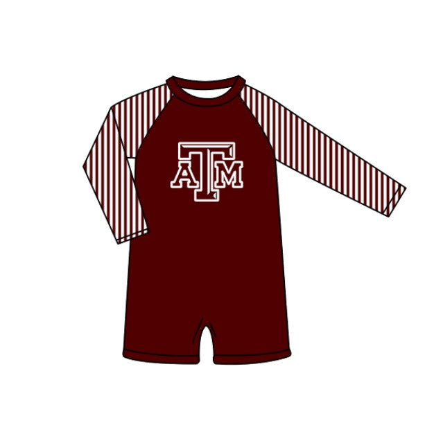 Custom moq 5 mix size milk silk summer teams baby girl boys clothes Red Two-Piece Swimsuit Set One Piece Swimsuits boy swim trunks