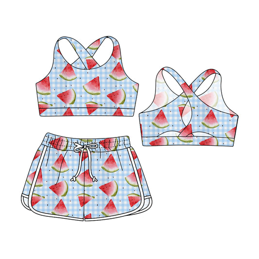 3.29 custom each style moq 5eta 4-6week Sibling Sister baby girls short sleeve set and set 8 match design