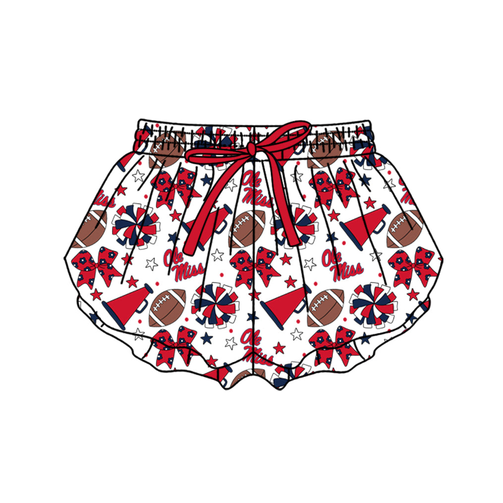 Custom moq 5 mix size milk silk summer teams Baby Girls Stars Bows Yoga Active Ruffle Shorts Bottom for Kids
