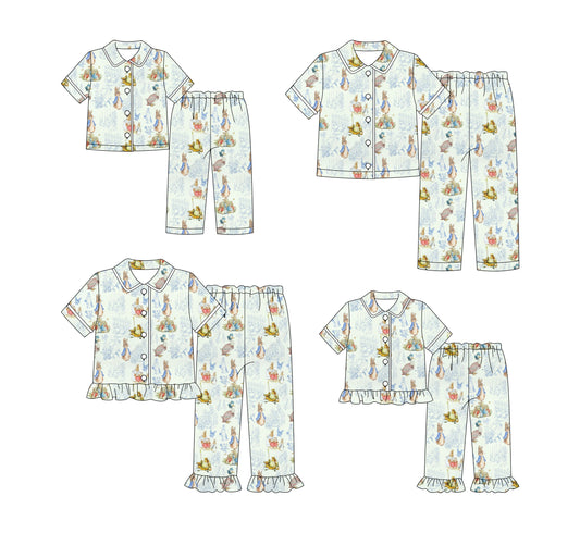25.9.16 custom each style moq 5eta 4-6week Sibling Sister baby short sleeve pants sets 2 and adult set 2 match design