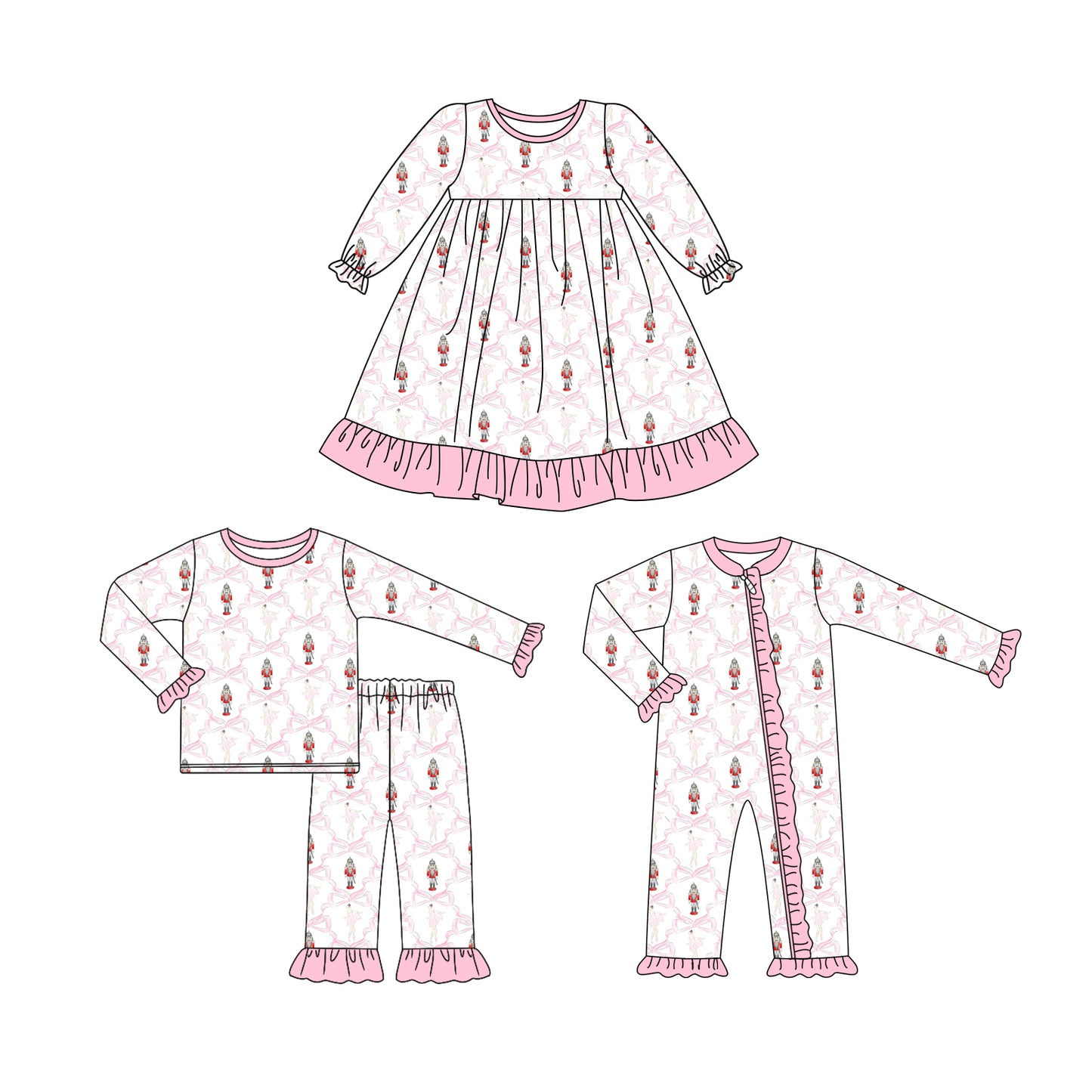25.6.16 custom each style moq 5eta 4-6week Sibling Sisters Christmas baby girl long sleeve pants sets and dress and rompers match family design