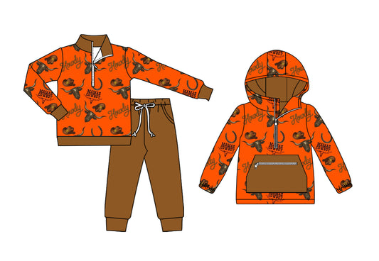 25.7.19 custom each style moq 5eta 4-6week Sibling Sisters cow head baby girl long sleeve pants sets and top match family design