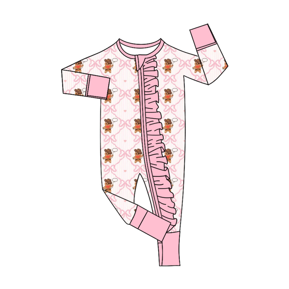 25.8.28 custom each style moq 5eta 4-6week Sibling Sisters bow baby girl clothes long sleeve pants sets and romper match family design