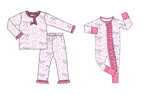 25.9.3 custom each style moq 5eta 4-6week Sibling Sisters bow baby girl clothes long sleeve pants sets and romper match family design