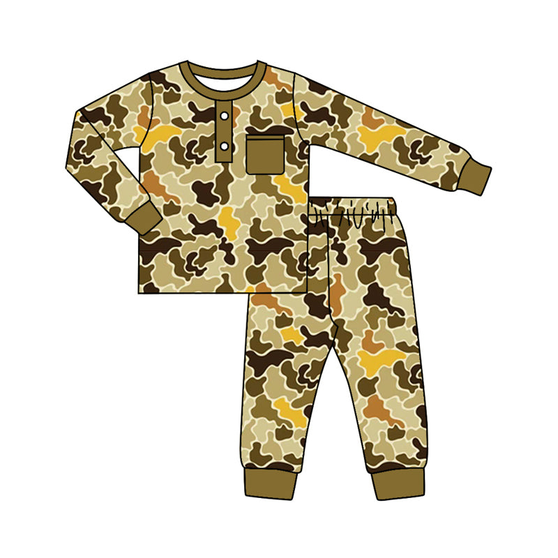 7.9 custom each style moq 5eta 4-6week Sibling Sister camouflage green baby boys sets and rompers match family design