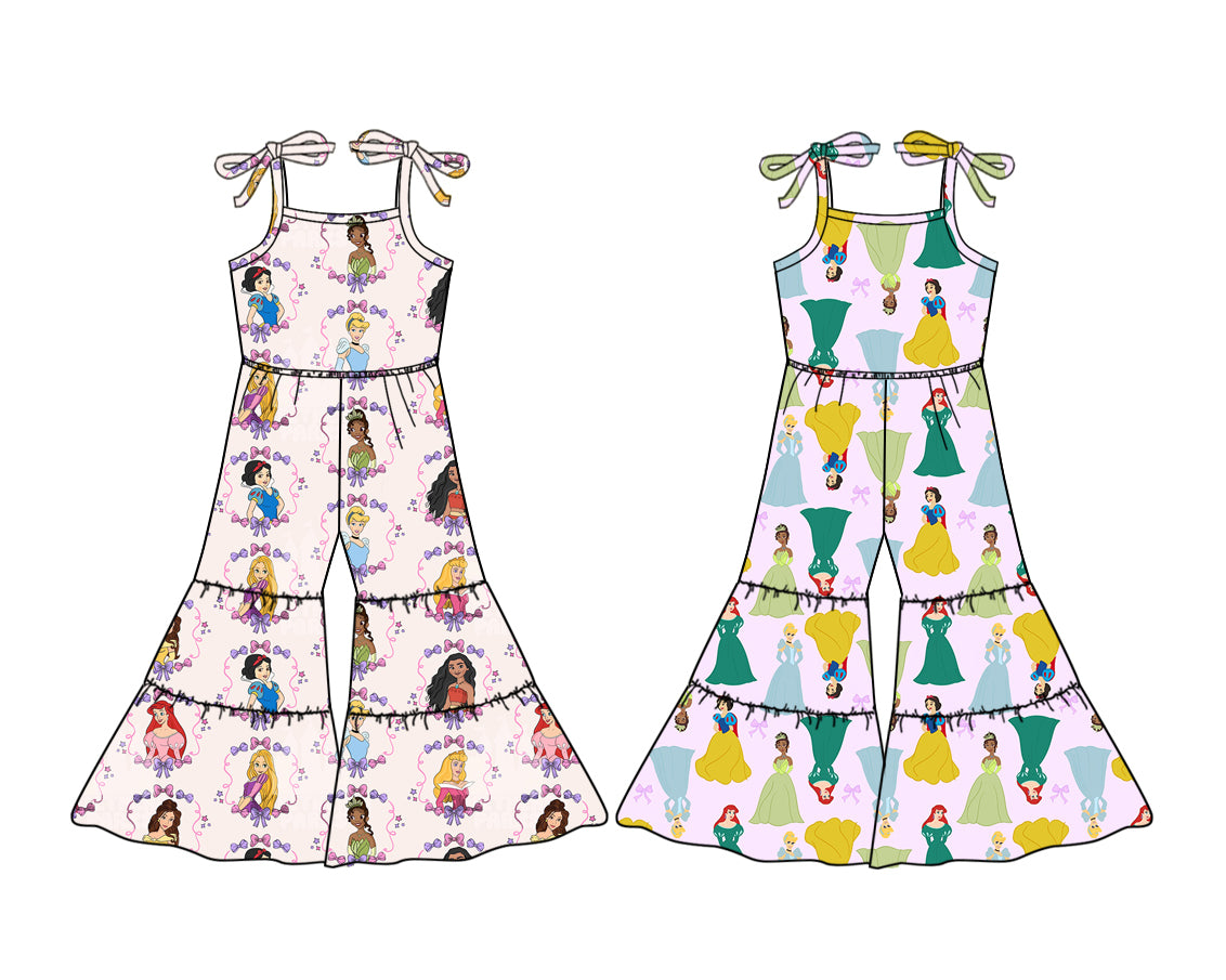 2.22 custom each style moq 5eta 4-6week Sibling Sister baby girls suspender jumpsuit and jumpsuit 6 match design