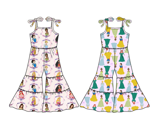 2.22 custom each style moq 5eta 4-6week Sibling Sister baby girls suspender jumpsuit and jumpsuit 6 match design