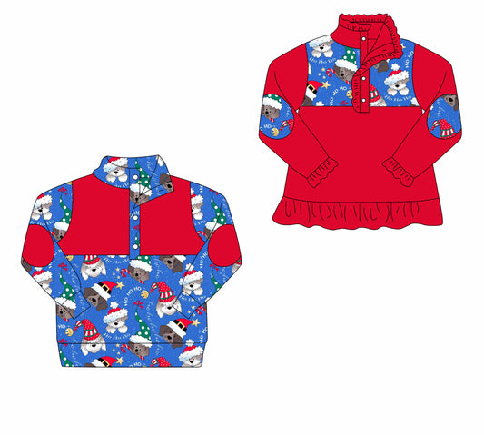 25.8.22 custom each style moq 5eta 4-6week Sibling Sister Christmas red baby boy long sleeve top 2