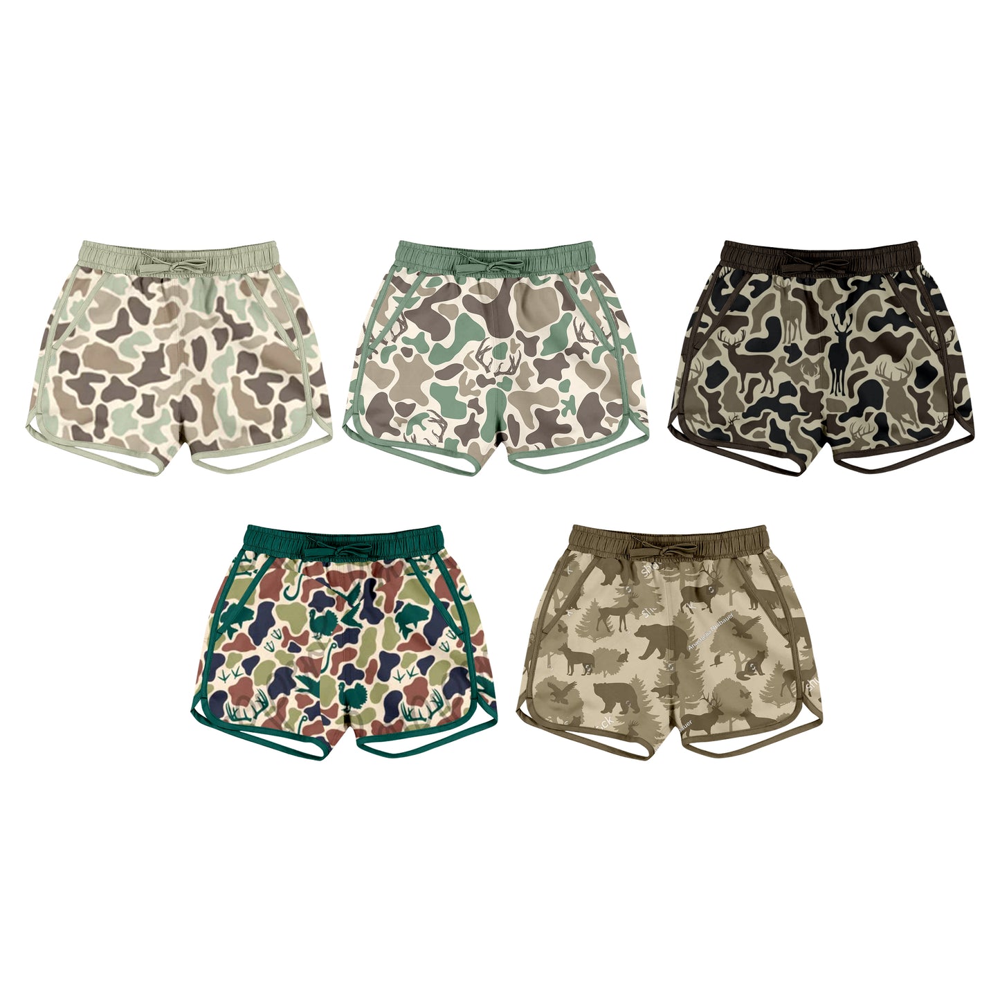 25.10.24 custom each style moq 5 eta 6-8week Sibling Sisters camouflage baby boy summer swim shorts 5 match family design