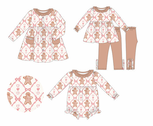 25.5.17 custom each style moq 5eta 4-6week Sibling Sisters Christmas bow baby girl long sleeve pants sets and dress and rompers match family design