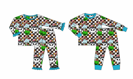 25.8.14 custom each style moq 5eta 4-6week Sibling Sisters baby boy long sleeve pants sets 2 match family design
