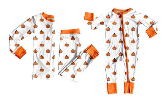 25.7.8 custom each style moq 5eta 4-6week Sibling Sister pumpkin baby boy long sleeve pants sets and rompers match family design
