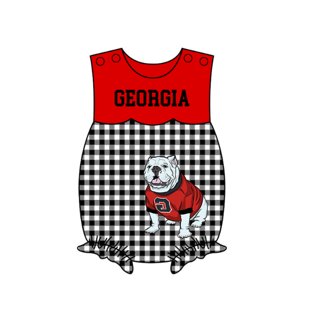 Custom moq 5 mix size milk silk summer teams baby girl boys clothes Red Black and white checkered short sleeve shorts sets 3 and dress and rompers 2 series