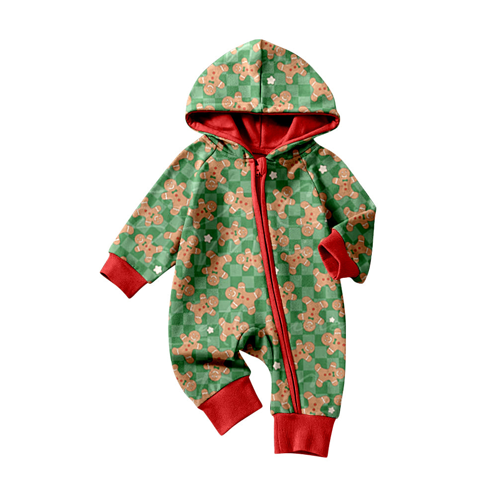 6.10 custom each style moq 5eta 4-6 week Sibling Sister baby boys clothes green Christmas smiley hooded outfits and romper match family design
