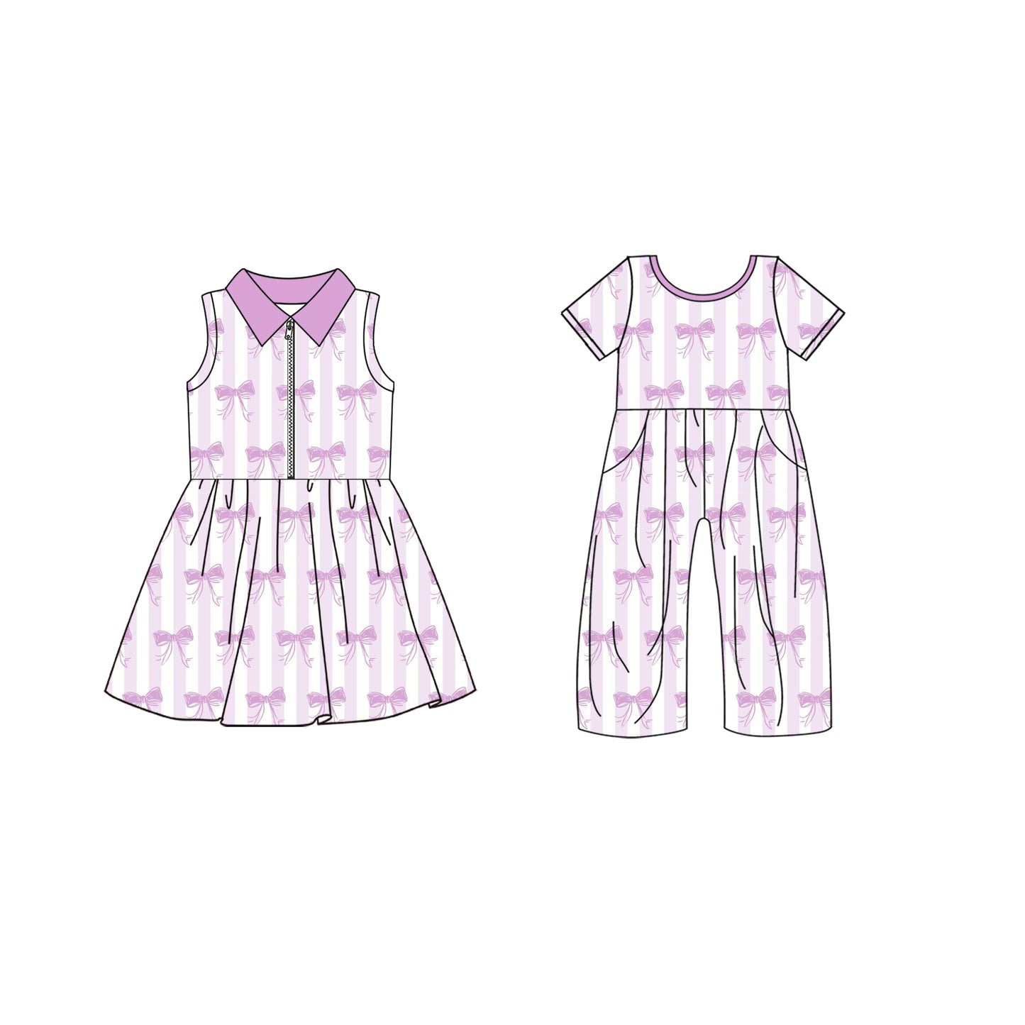 4.25 custom each style moq 5eta 4-6week Sibling Sister bow baby girl short sleeve yoga dresses and jumpsuit match design