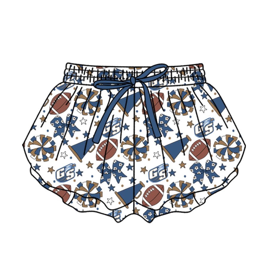 Custom moq 5 mix size milk silk summer teams Baby Girls Stars Bows Yoga Active Ruffle Shorts Bottom