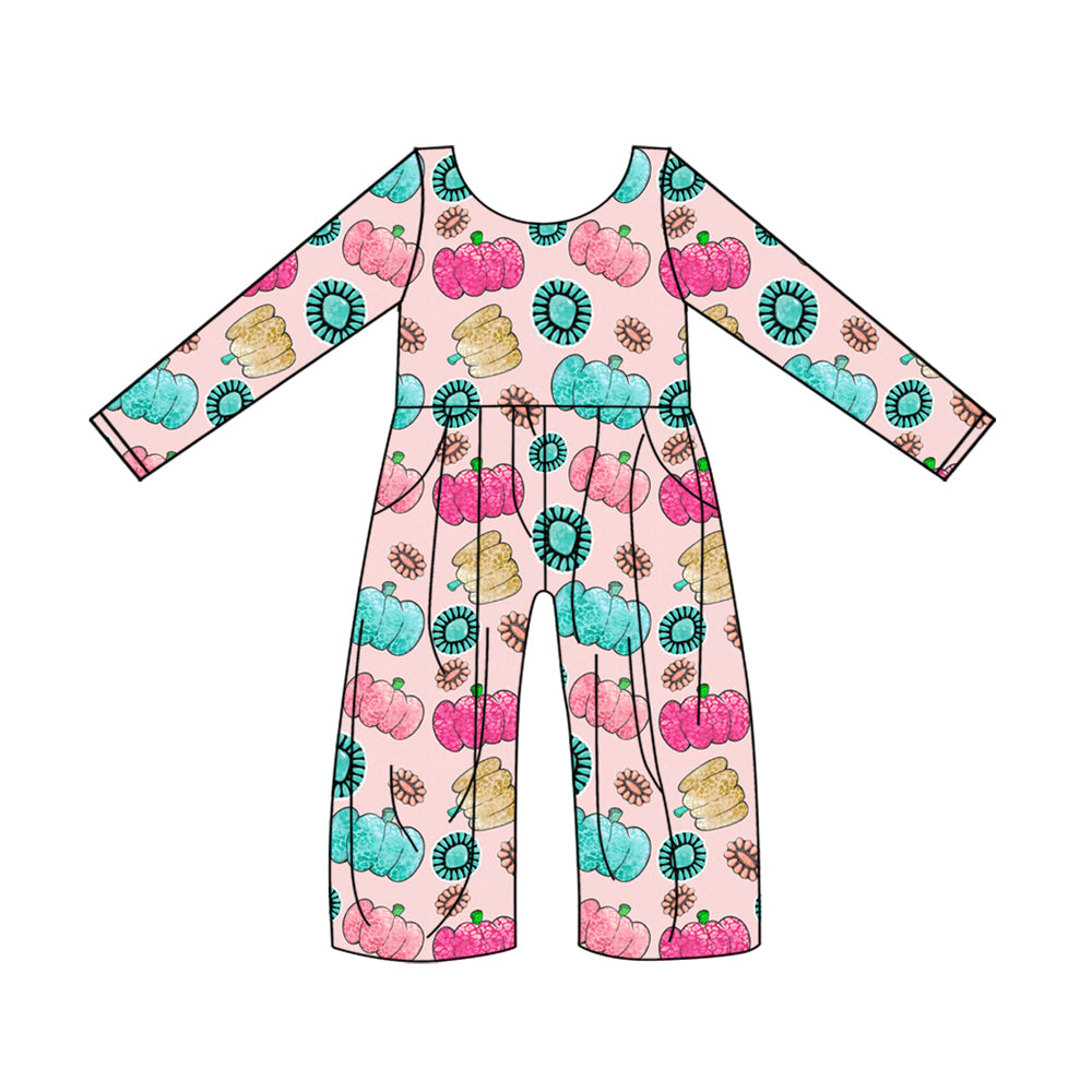 5.29 custom each style moq 5eta 4-5week Sibling Sister Halloween pumpkin pink girls outfits dress and baby romper and jumpsuit match family design