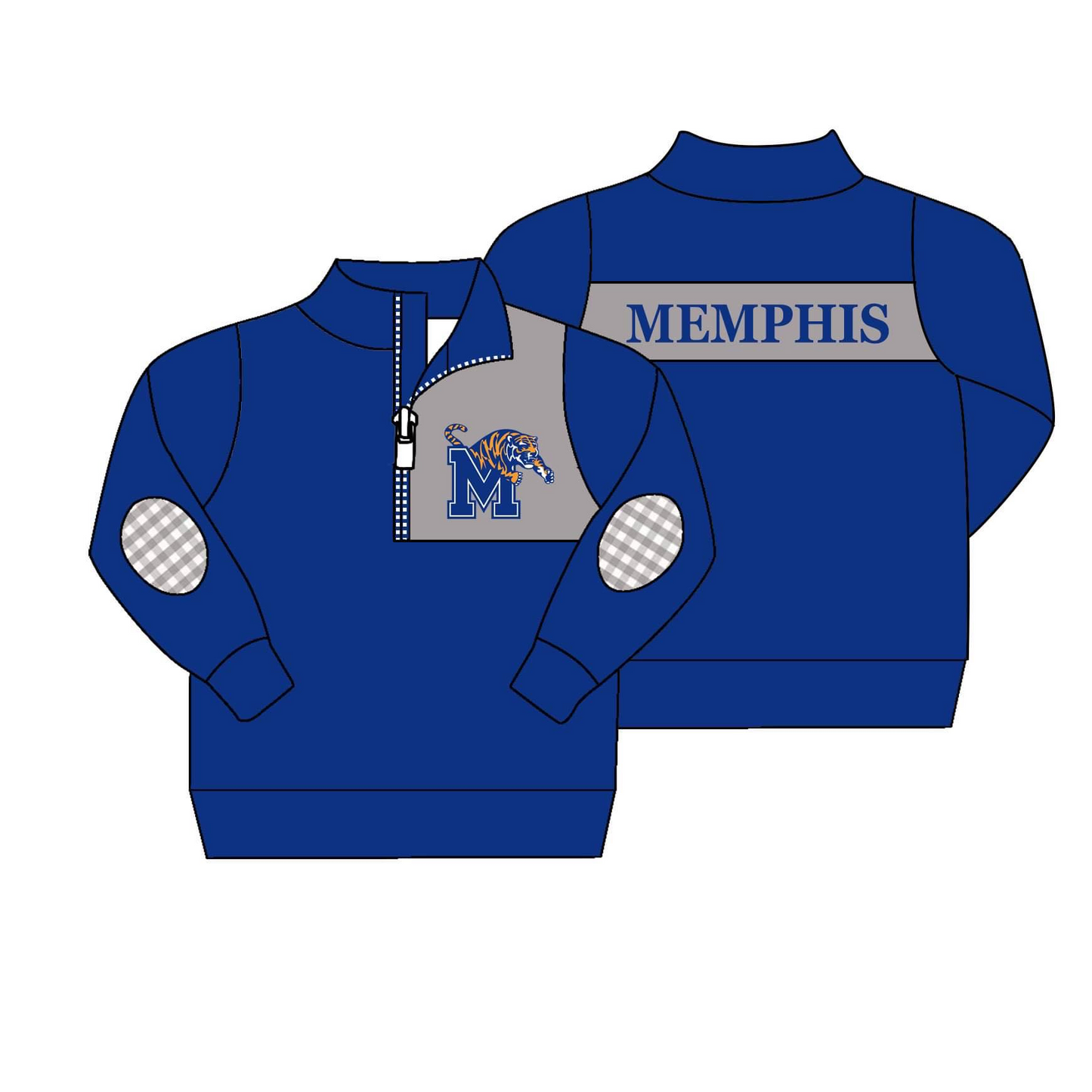 Deadline August 21 custom no moq  eta 6-7weeksBlue Boys Zip-Up Sweatshirt