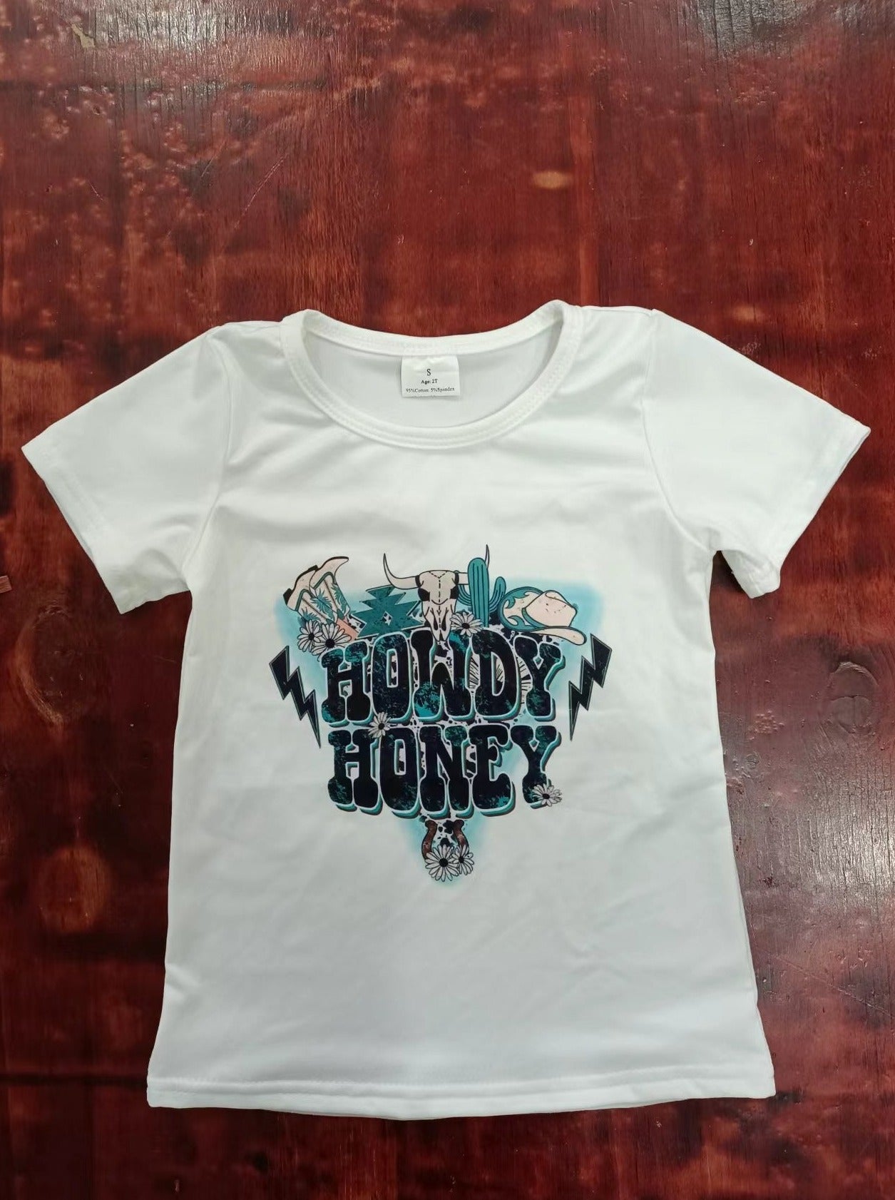 custom moq 5 eta 4-6 weeks mix size baby boys clothes howdy short sleeve Top