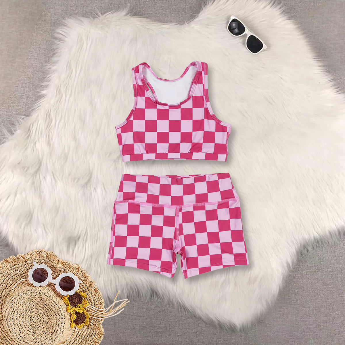 RTS Sibling baby girl clothes Short Sleeve Shorts sets and adult swimsuit