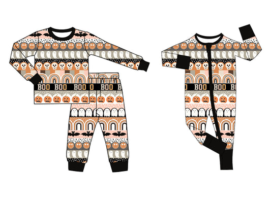 25.6.2 custom each style moq 5eta 4-6week Sibling Sisters rainbow pumpkin baby boy long sleeve pants sets and rompers match family design