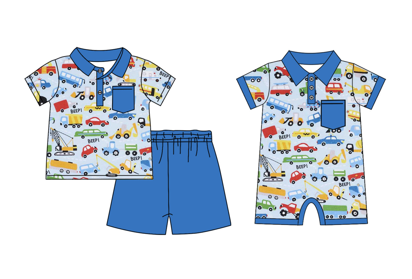 11.25 custom each style moq 5eta 4-6week Sibling Sister car baby boy short sleeve shorts sets and rompers match design