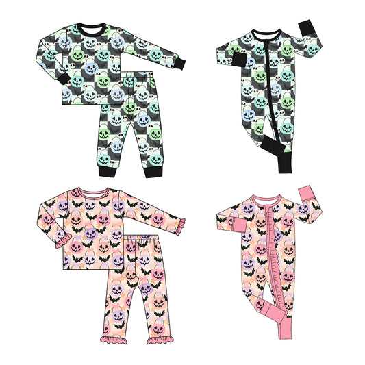 25.6.6 custom each style moq 5eta 4-6week Sibling Sisters pumpkin baby girl long sleeve pants sets 1 and sets 2 and romper 1 and romper 2 match family design