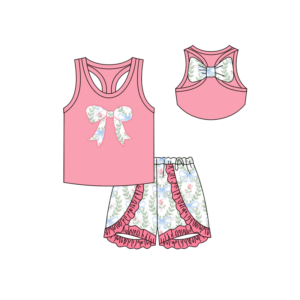 11.15 custom each style moq 5eta 4-6week Sibling Sister baby girl short sleeve shorts sets 1 and sets 2 and sets 3 match design