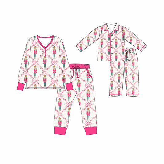25.5.13 custom each style moq 5eta 4-6week Sibling Sister christmas long sleeve pants sets and adult sets match design