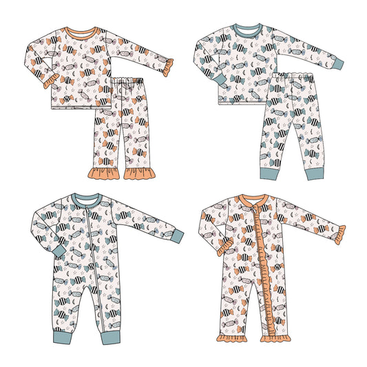 25.6.12 custom each style moq 5eta 4-6week Sibling Sisters candy baby girl long sleeve pants sets 1 and sets 2 and romper 1 and romper 2 match family design