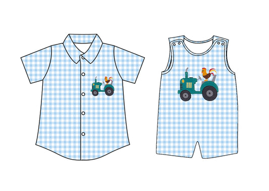 3.22 custom each style moq 5eta 4-6week Sibling Sister baby boy rompers and top match family design