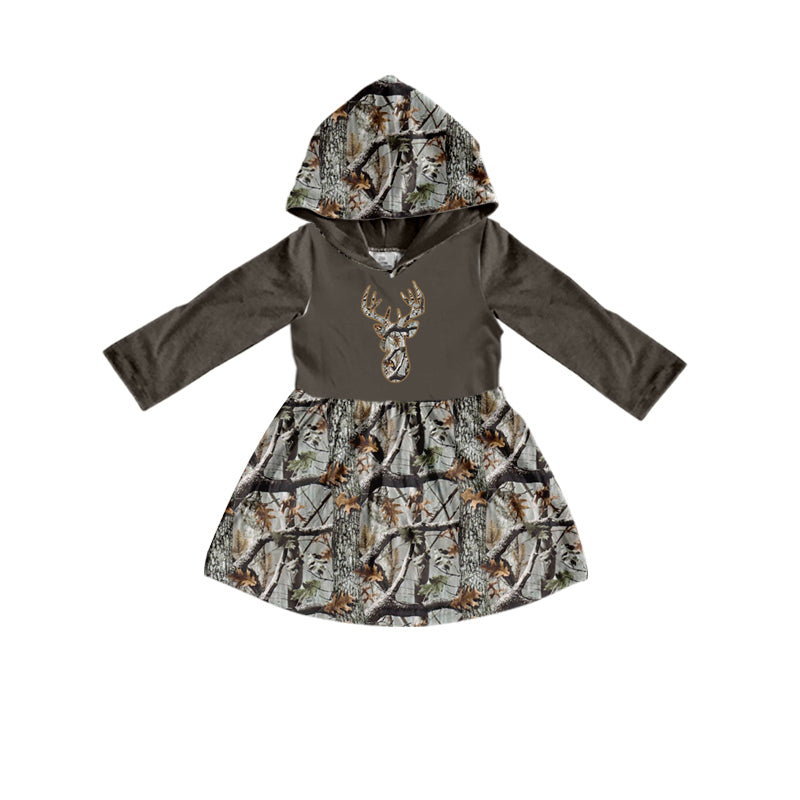 6.12 custom each style moq 5eta 4-5week Sibling Sister deer girls hooded sets and boys sets and dress match family design
