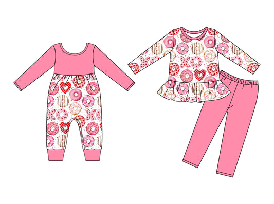 25.9.9 custom each style moq 5eta 4-6week Sibling Sisters love baby girl clothes long sleeve pants sets and romper match family design