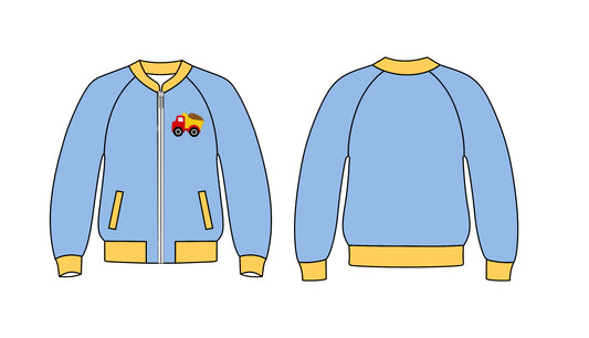 9.7 custom each style moq 5 eta 4-6week baby boys clothes blue zipper long sleeve top