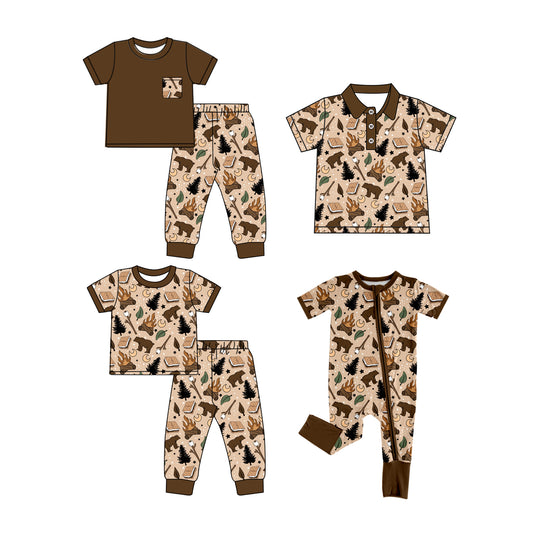 4.25 custom each style moq 5eta 4-6week Sibling Sister baby boy pants sets 1 and sets 2 and boy rompers and top match family design