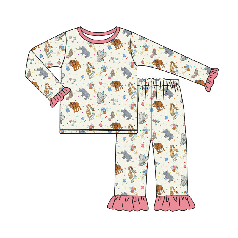 8.31 custom each style moq 5eta 4-6week Sibling Sister animal pink baby girls sets and rompers match family design