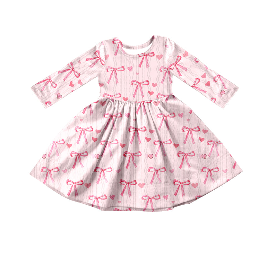 9.24 custom each style moq 5eta 4-6week Sibling Sister bow pink baby girl sets and dress and rompers match family design