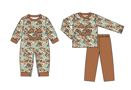 25.7.24 custom each style moq 5eta 4-6week Sibling Sisters camouflage baby boy long sleeve pants sets and rompers match family design