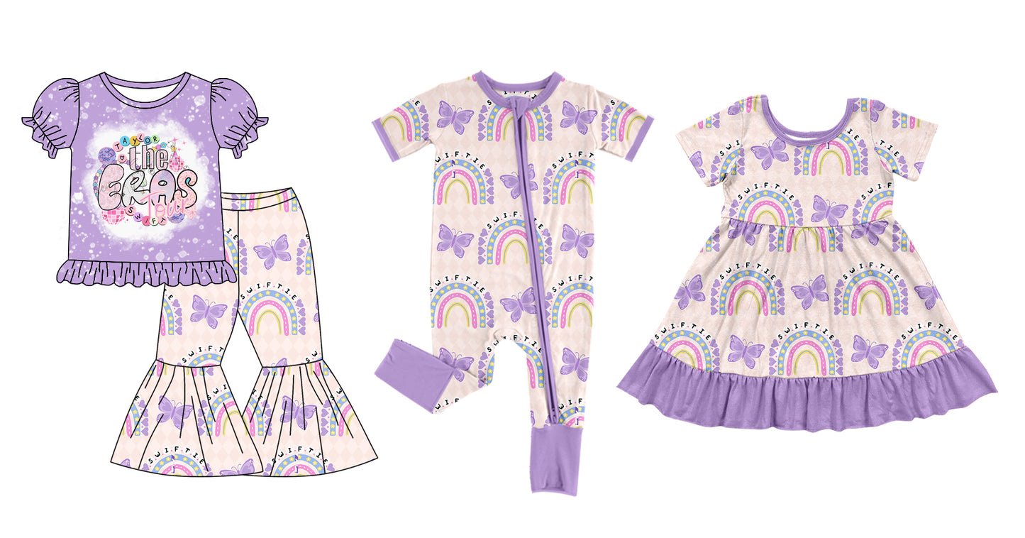 12.7 custom each style moq 5eta 4-6week Sibling Sister ERAS baby girl sets and dress and rompers match family design