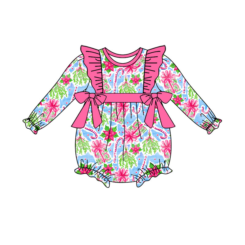 8.13 custom each style moq 5eta 4-6week Sibling Sister Christmas floral rose red baby girl sets and dress and rompers match family design